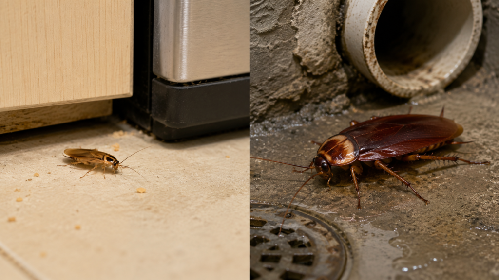 German vs. American Roaches in Dacula, GA- ID and Treatment Differences